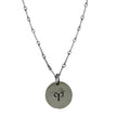 Aries Zodiac Argentium Silver Necklace Straight Bar and Link Chain | Nickel Free