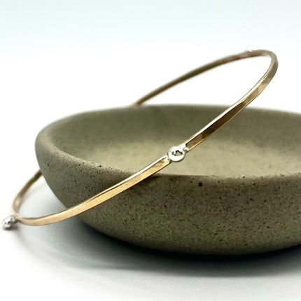 Gold and Silver Bangle Bracelet