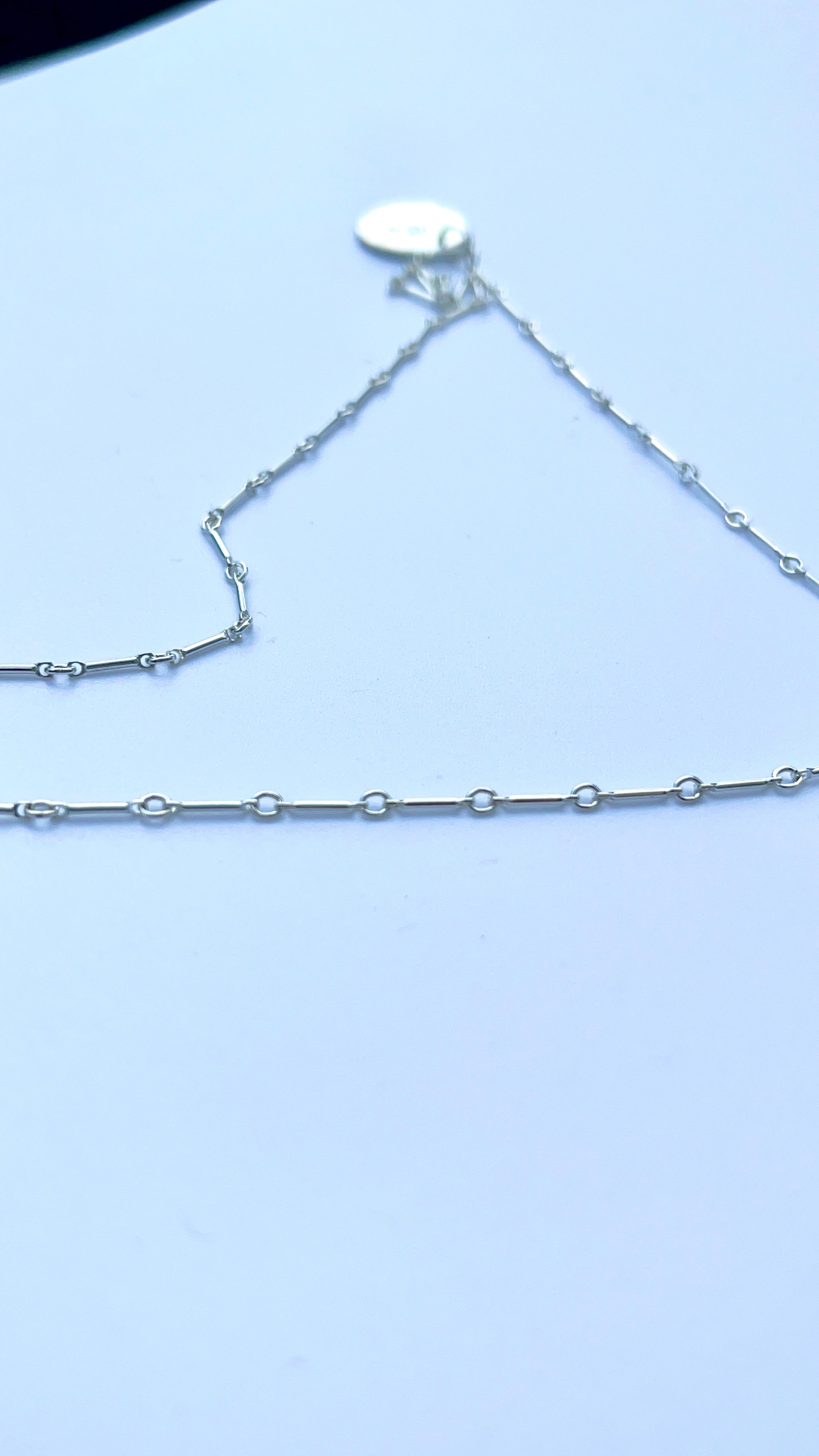 Leo Zodiac Argentium Silver Necklace Straight Bar and Link Chain | Nickel Free