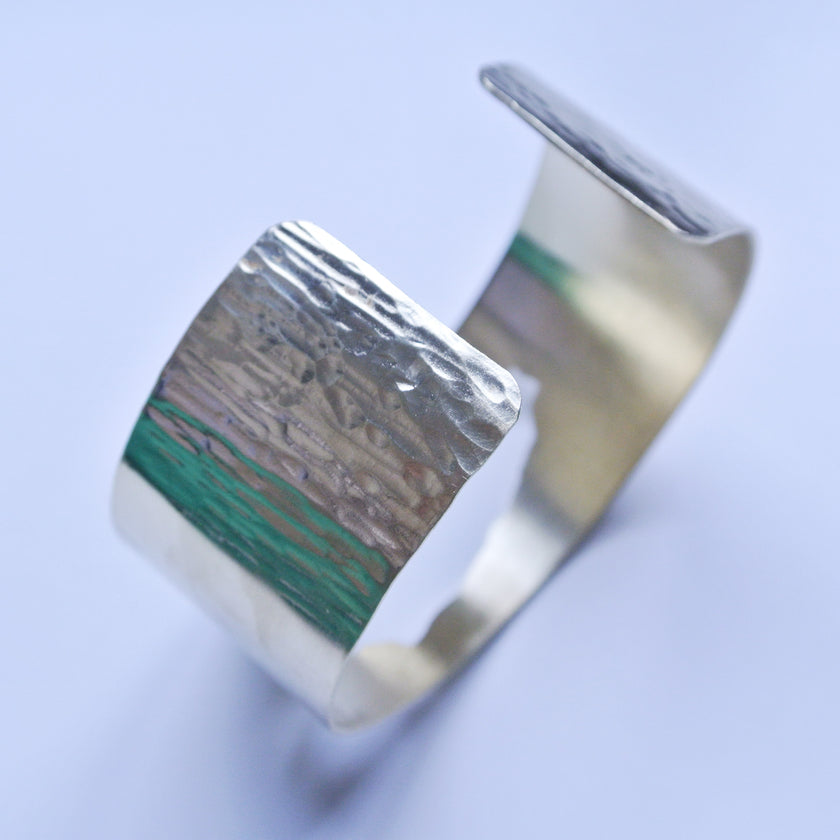 Jamaica Gold Brass Statement Cuff Bracelet