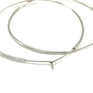 Shawny - Sterling Silver Classic Large Hoop Earrings - The Pink Locket