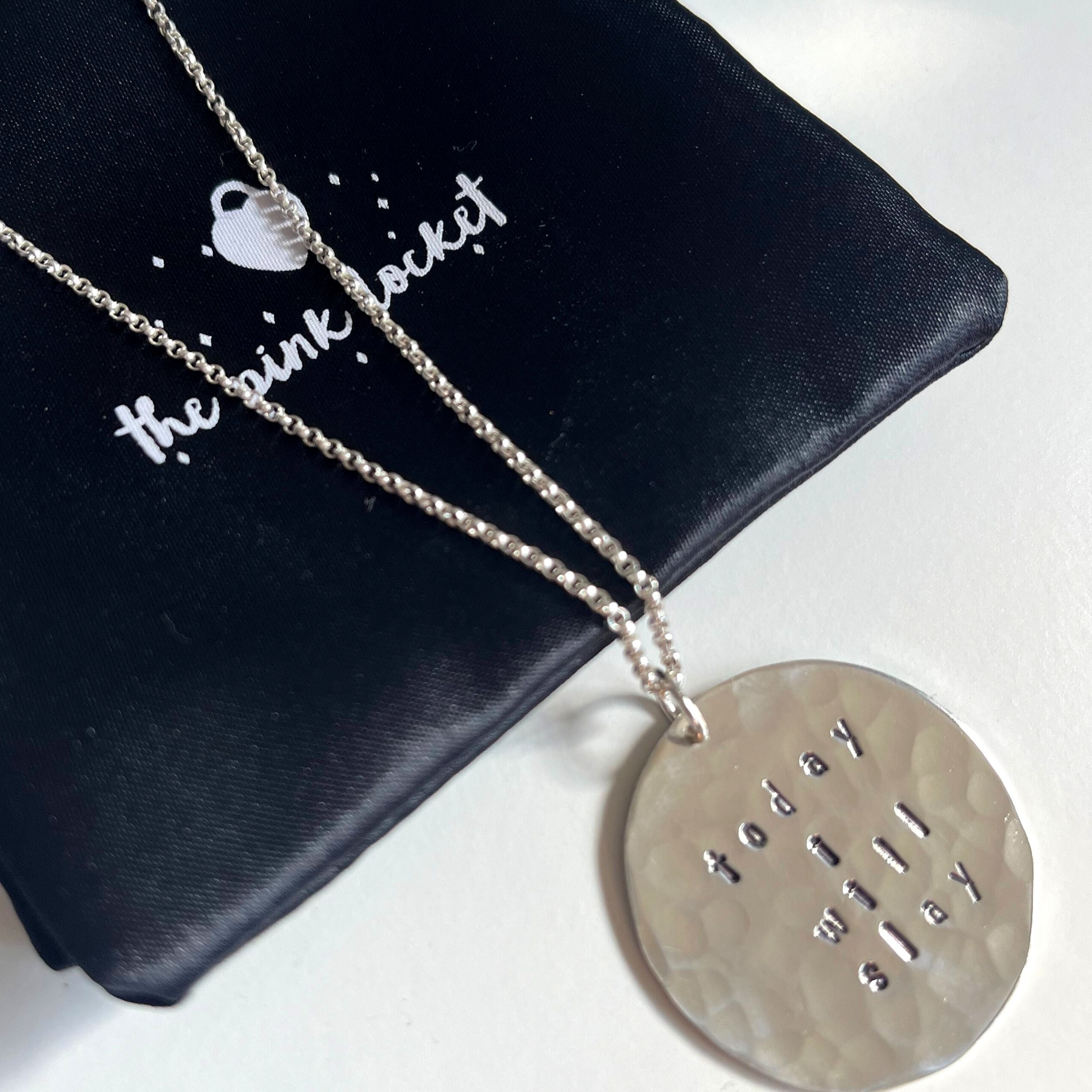 Today I Will Slay Silver Necklace - Personalized Jewelry