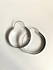 Large Argentium Silver Statement Hoop Earrings 2 1/2